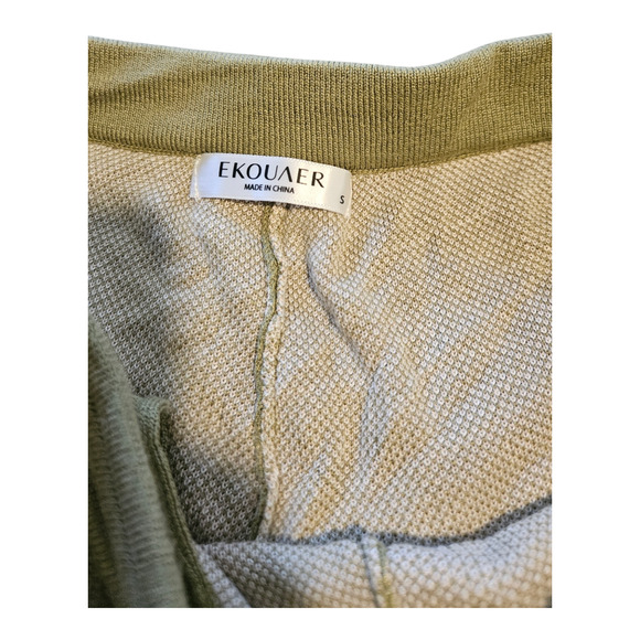 Ekouaer Small Green Floral Drawstring Closure Shorts - Picture 3 of 6